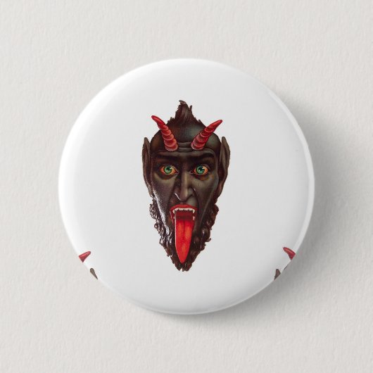 vintage Krampus Button (Vorderseite)