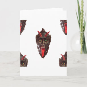 vintage Krampus Feiertagskarte