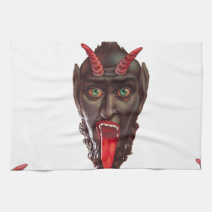 vintage Krampus Geschirrtuch