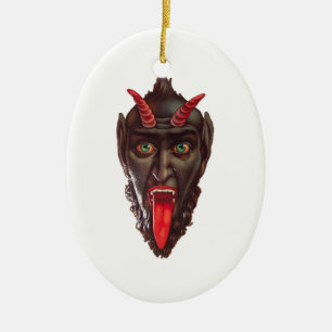 vintage Krampus Keramikornament