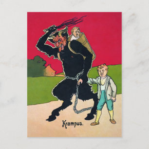 Vintage Krampus Postkarte