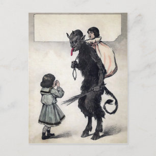 Vintage Krampus Postkarte