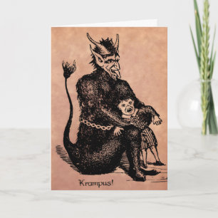 Vintage Krampus Weihnachtskarte Feiertagskarte