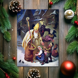 Vintage Krampus Weihnachtskarte Feiertagskarte