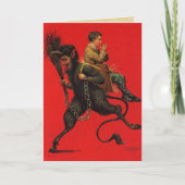 Vintage Krampus Weihnachtskarten Feiertagskarte (Vorderseite)