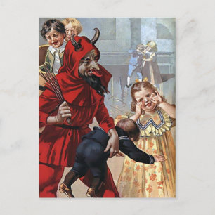 Vintage Krampus Weihnachtspostkarte Postkarte