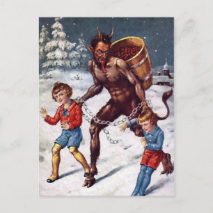 Vintage Krampus Weihnachtspostkarte Postkarte