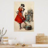 Vintage Krampusfrau Art Poster (Küche)