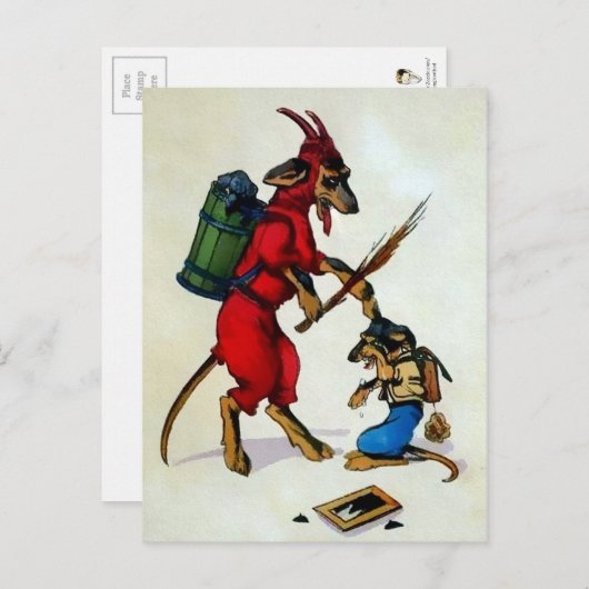Vintage Krampushunde Postkarte (Vorne/Hinten)