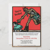 Vintage Krampuskunst Maßgeschneiderte Party Einlad Einladung (Vorderseite)