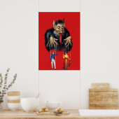 Vintage Krampuskunst Poster (Küche)