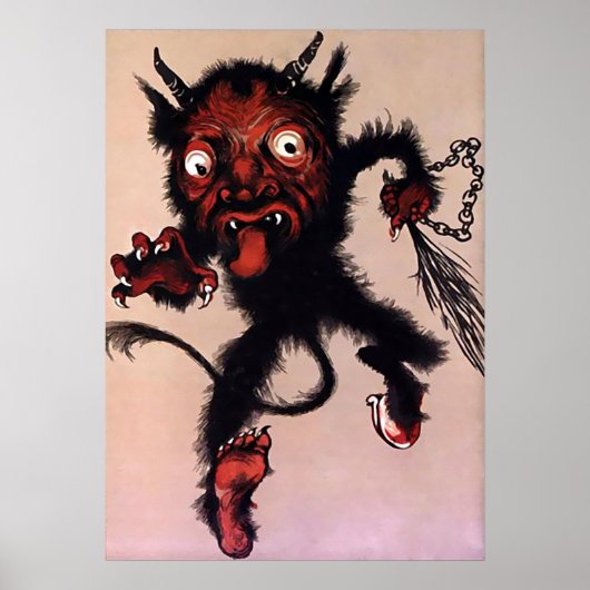 Vintage Krampuskunst Poster (Vorne)
