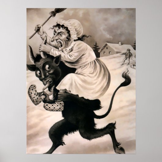 Vintage Krampuskunst Poster (Vorne)