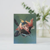 Vintage Krampuspause Postkarte (Stehend Vorderseite)