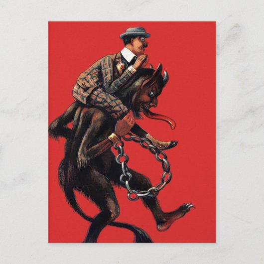Vintage Krampuspostkarte Postkarte (Vorderseite)