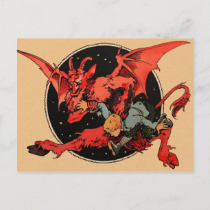 Vintage Krampuspostkarte Postkarte