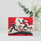 Vintage Krampuspostkarte Postkarte (Stehend Vorderseite)
