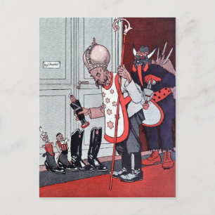 Vintage Krampuspostkarte Postkarte