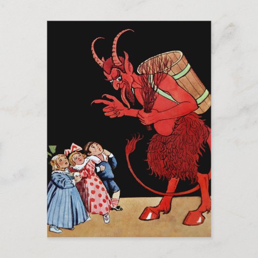 Vintage Krampuspostkarte Postkarte (Vorderseite)