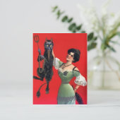 Vintage Krampusweihe Postkarte (Stehend Vorderseite)