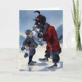 Vintage Krampusweihnachtskarte Feiertagskarte (Vorderseite)
