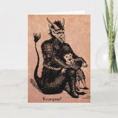 Vintage Krampusweihnachtskarte Feiertagskarte (Vorderseite)