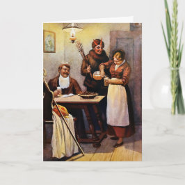 Vintage Krampusweihnachtskarte Feiertagskarte