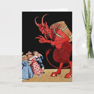 Vintage Krampusweihnachtskarte Feiertagskarte