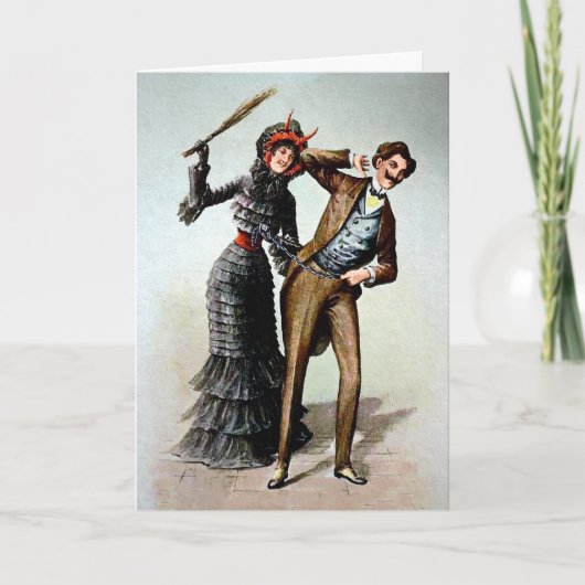 Vintage KrampuswomanHoliday Card Feiertagskarte (Vorderseite)