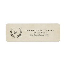 Vintage Kräne im französischen Stil und Monogramm