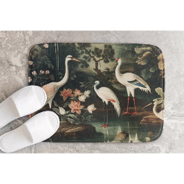 Vintage Krane und Paläste in den Tropen Badematte