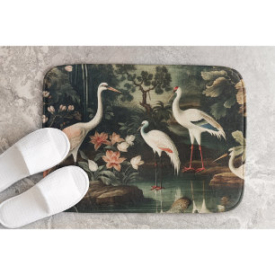 Vintage Krane und Paläste in den Tropen Badematte