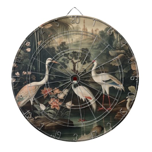 Vintage Krane und Paläste in den Tropen Dartscheibe (vorne)