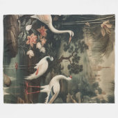 Vintage Krane und Paläste in den Tropen Fleecedecke (Vorderseite (Horizontal))