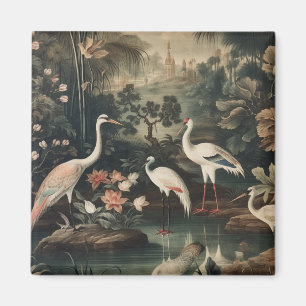 Vintage Krane und Paläste in den Tropen Magnet