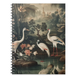 Vintage Krane und Paläste in den Tropen Notizblock