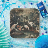 Vintage Krane und Paläste in den Tropen Pappteller (Party)