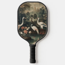 Vintage Krane und Paläste in den Tropen Pickleball Schläger