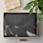 Vintage Kraniche Vögel Asiatische Chinoiserie Seidenpapier (Geschenk)