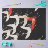 Vintage Kraniche Vögel Asiatische Chinoiserie Seidenpapier (Basteln)