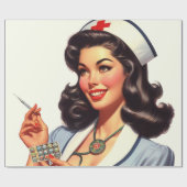 Vintage Krankengeschichte Geschenkpapier (Flach)