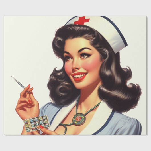 Vintage Krankengeschichte Geschenkpapier (Flach)