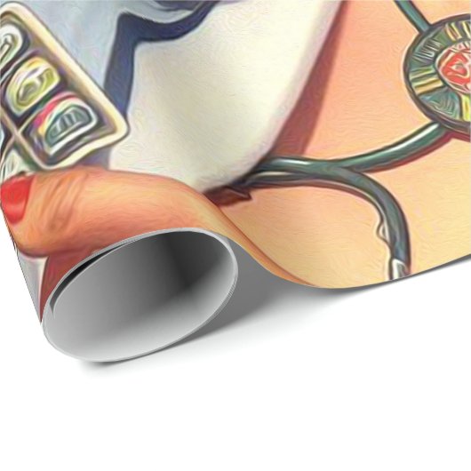 Vintage Krankengeschichte Geschenkpapier (Rolleneckpunkt)