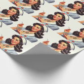 Vintage Krankengeschichte Geschenkpapier (Ecke)