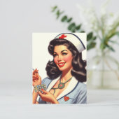 Vintage Krankengeschichte Postkarte (Stehend Vorderseite)