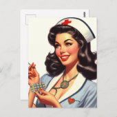 Vintage Krankengeschichte Postkarte (Vorne/Hinten)