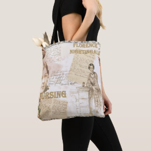 Vintage-Krankenpflege-Florence-Nightingale-Grafik- Tasche