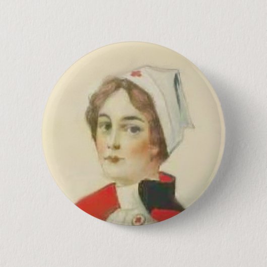Vintage Krankenschwester Button (Vorderseite)
