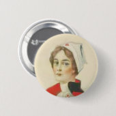 Vintage Krankenschwester Button (Vorne & Hinten)
