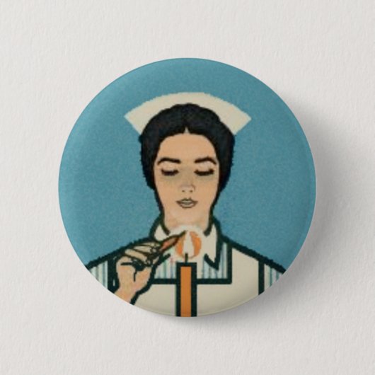 Vintage Krankenschwester Button (Vorderseite)